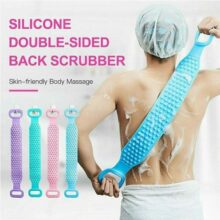 Silicone Body Wash , Body Scrubber Belt With Double Side Shower Belt – Multicolor
