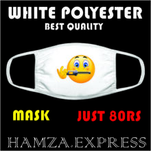 Face Mask White Polyester New Design BY HAMZA EXPRESS