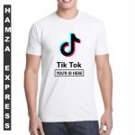 Customized Tshirt For TikTokers White Cotton Round Neck