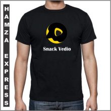 Black Cotton Tshirt New Snack Vedio Design BY HAMZA EXPRESS