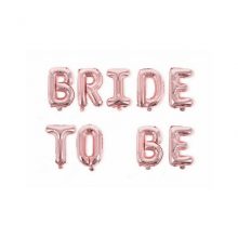 “BRIDE TO BE” Foil Balloons For Bridal Shower – Rose Gold Color