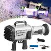 Electric Bubble Machine 64 Bubble Holes Rechargeable New Model