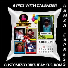 Customized Silk Cushion With Pics And Calender New Design