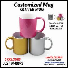 Customized Mug Glitter Mug 3 Colours Pink, Silver, Golden