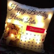 Customized LED Silk Cushion With Picture And Calender New Design
