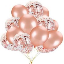 10 pcs Set Rose Gold Latex Confetti Balloons Wedding Decoration Birthday Party