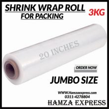 Plain White Shrink Wrap Roll, For Packaging JUMBO SIZE 3KG