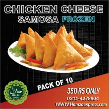 Chicken Cheese Samosa Special Frozen Best Taste PACK OF 10