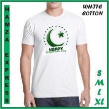 14 August White Cotton T shirt New Design 002