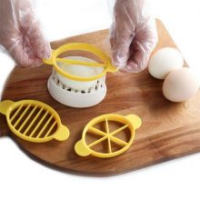 3 In 1 Multifunctional Egg Cutter Egg Slicers Cutting for Hard Boiled Fruit Garnish Egg Slicer Cooking