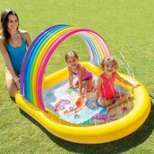Swimming Pool For Kids INTEX 57156 Rainbow Arch Spray Pool 58″ x 51″ x 34″