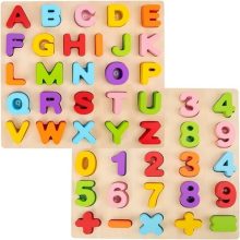 Wooden Learning Puzzle (Alphabet & Numbers)