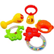 Colorful 5 Pieces Baby Rattles Set
