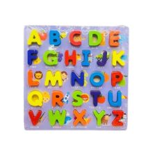 Wooden Learning Board with Alphabet Numeric and Shapes (Blue Background)