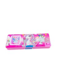 For Girls And Boys Double Side Open With Calculator & Cutter Geometry Box