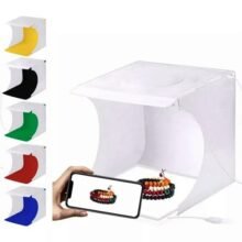 Mini Photography Studio Box With 6 Background Colour Drop Kit Portable