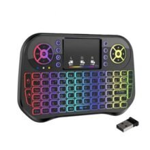 RGB Mini Wireless Keyboard + Bluetooth Dual Connection 2.4GHz Air Touchpad Mouse, Compatible With Android TV Box, Smart TV, PC