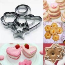 Cookie Cutter Set 12 Pcs Stainless Steel Mold Biscuit Pastry Baking Tools Multi Shape Heart Star Flower Circle