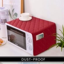 Microwave Oven Dust Cover with Double Storage Pockets – Waterproof, Dustproof & Oilproof