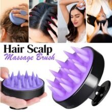 Silicone Scalp Massager Brush - Gentle Shampoo & Shower Comb for Dandruff Removal, Manual Head Scrubber for Wet/Dry Hair Care