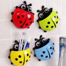 Cartoon Ladybug Toothbrush & Pen Holder