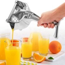 Imported Fruit Press Orange Juice Squeezer, Manual Fruit Squeezer, Handheld Lemon Lime Squeezer, Heavy Duty Aluminum Metal, High Juice Yield for Pomegranate Watermelon Grapefruit 720 Gram