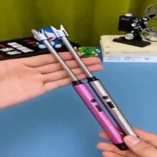 Rechargeable Electric USB Lighter Stove Lighter Long Neck Led ARC BBQ Lighter with Rechargeable USB Cable with Flexible Goose Neck, Safety Switch LED Battery Indicator