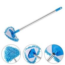 Extendable Triangular Mop 180 Degree Rotatable Telescopic Cleaning Mops Mini For Floor Bathtub Corner Multifunction Durable