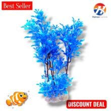 Fish Aquarium Decoration Plant 8 INCHES Blue Flower Decoration Plant PACK OF 1 BY HAMZA EXPRESS
