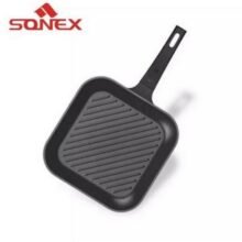 GRILL PAN Non Stick Die Cast Ceramic Coating - Black - 24cm by HAMZA EXPRESS