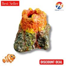 Fish Aquarium Decoration Volcano Decor PC Small 4 inches BY HAMZA EXPRESS