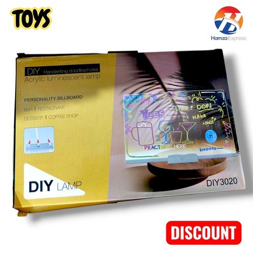 DIY Lamp Acrylic Luminescent Lamp Hand writing Doodles/ Notes BY HAMZA EXPRESS