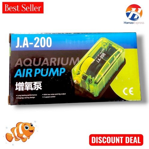 Fish Aquarium Air Pump JA 200 New Model BY HAMZA EXPRESS