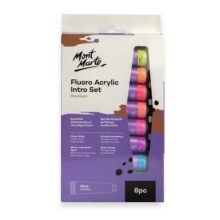 Mont Marte Fluorescent Acrylic Paints 18ml 8Pcs Set Stationery BY HAMZA EXPRESS
