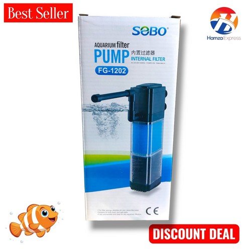 SOBO Fish Aquarium internal Filter Pump FG-1202 BY HAMZA EXPRESS