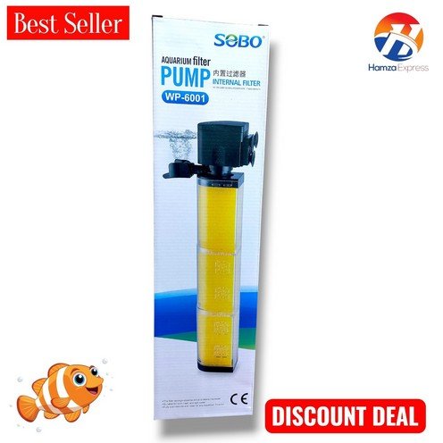 Sobo Fish Aquarium Filter Pump WP-6001 Internel Filter BY HAMZA EXPRESS