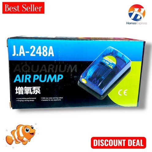 Fish Aquarium Air Pump JA-248A | Silent Oxygen Pump