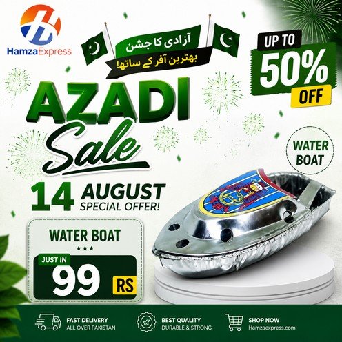 Water Boat Toys for Kids – Fun Bath & Water Toy | Azadi Sale
